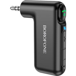 Borofone BC35 Wideway Δέκτης Bluetooth Αυτοκινήτου Προσαρμογέας Ήχου Jack Μαύρο