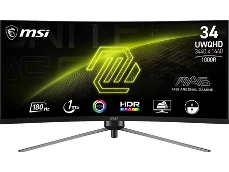 MSI MAG 345CQRF E20 Ultrawide VA HDR Curved Gaming Monitor 34" 3440x1440 QHD 200Hz 0.5ms