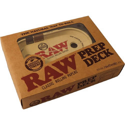 RAW Prep Deck Classic Folding Rolling Tray with Cone Filler
