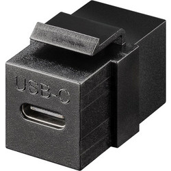 GOOBAY keystone module USB-C 3.2 Gen 2 61261, θηλυκό σε θηλυκό, μαύρο