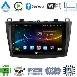 VenCore VenCore 3236-10007-0228B - Οθόνη Multimedia Android 15 9" 9109A MTK6762 Octa-Core 2GB/32GB IPS με Πρόσοψη, CarPlay, Android Auto και Υποστήριξη Κάμερας Οπισθοπορείας AHD για Mazda 3 2009-2014
