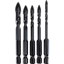 DELI σετ τρυπάνια DH-CZZ005-ED2 για γυαλί, 40Cr YG6X, 4/5/6/8/10mm, εξάγωνο, 5τμχ