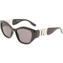 Karl Lagerfeld KL6086S 001 Γυναικεία Γυαλιά Ηλίου Τετράγωνα Κοκάλινα Μαύρα με Μαύρο Polarized Φακό