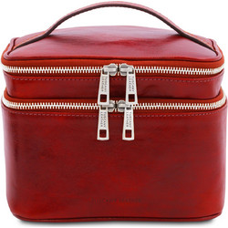Tuscany Leather Eliot TL142045 Νεσεσέρ Ταξιδίου με Θήκες 21x15x15cm Κόκκινο