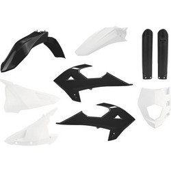 POLISPORT Plastic Kit Black/White Gas Gas