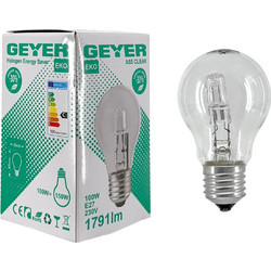 Λάμπα αλογόνου αχλάδι E27 100W economy διάφανη