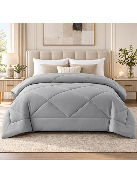 Κουβερτοπάπλωμα Υπέρδιπλο Καπιτονέ 220x240cm Γκρι ForHome 559956 - For Home
