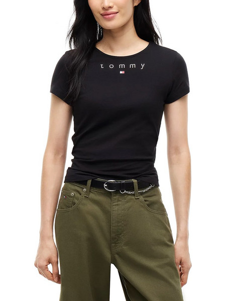 TOMMY JEANS WOMEN T-SHIRT SLIM BLING