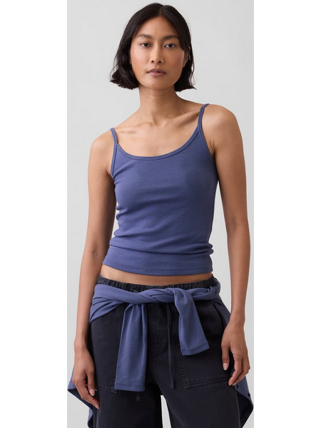 Γυναικεία Αμάνικη Μπλούζα Cropped Sargassus blue