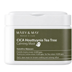 Mary & May Cica Houttuynia Tea Tree Calming Sheet Μάσκα Προσώπου για Ενυδάτωση & Καταπράυνση με Υαλουρονικό 30τμχ