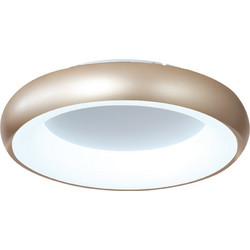 InLight Πλαφονιέρα οροφής LED 36W 3CCT από χρυσαφί και λευκό ακρυλικό D:60cm (42021-A-Golden)
