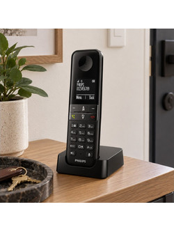 Philips D4701B Ασύρματο Τηλέφωνο με Ανοιχτή Ακρόαση Μαύρο