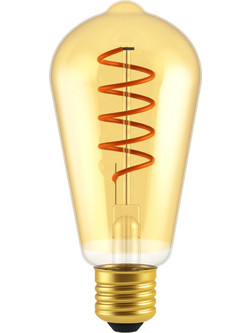 ΛΑΜΠΑ LED FILAMENT ST64 ΤΥΠΟΥ EDISON ΜΕ ΣΠΙΡΑΛ ΝΗΜΑ E27 4W DIMMABLE ΜΕΛΙ (AMBER) ΠΟΛΥ ΘΕΡΜΟ ΛΕΥΚΟ 1800K 250LM / CONDIK4WWSDIMAM