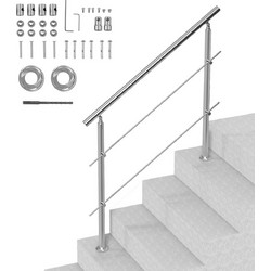 Κουπαστές VEVOR 119,9 cm για Εξωτερικά Σκαλοπάτια, 2 Εγκάρσιες Μπάρες για Σκάλες, Βεράντες και Καταστρώματα BXGSLZFS120CW8DDJV0