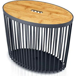Clubo Ανθρακί Καλάθι Με Καπάκι 55lt 44x29x37εκ