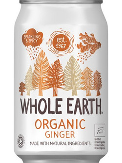 Βιολογικό Ανθρακούχο Ποτό με Τζίντζερ Whole Earth 330ml