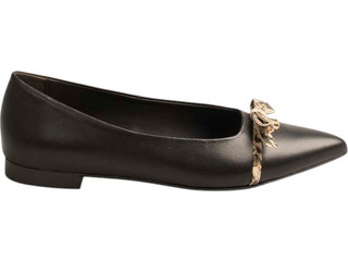 Γυναικείες Μπαλαρίνες Marron 190182 Black-Beige Snake