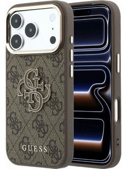 Guess 4G & Big Resin Logo Θήκη Brown (iPhone 18 Pro Max / 17 Pro Max)