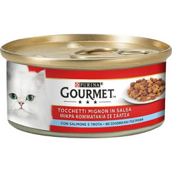 Purina Gourmet Πέστροφα & Σολομό σε Σάλτσα 24x195gr