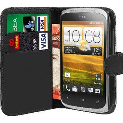 Δερμάτινη Θήκη/Πορτοφόλι για HTC Desire C Μαύρο (OEM)