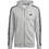 Adidas Essentials French Terry 3-Stripes Ανδρική Ζακέτα Φούτερ με Κουκούλα και Φερμουάρ Γκρι GK9034