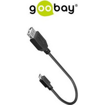 USB A 2.0 FEMALE TO MICRO USB B MALE BLACK CABLE 0.2m 95194 95193