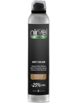 Nirvel Dry Color Light Chestnut Spray Βαφής Μαλλιών 300ml