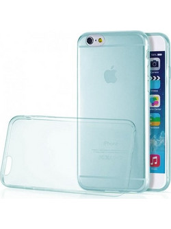 BACK COVER TPU ΓΙΑ IPHONE 6 PLUS TRANSPARENT LIGHT BLUE TP621
