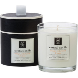 APIVITA Natural Candle Orange, Cedarwood & Clove, Αρωματικό Κερί με Αθέρια Έλαια - 235gr