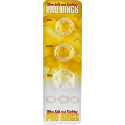 Pro Ring's Σετ Ελαστικά Δαχτυλίδια Πέους Σιλικόνης Flesh 3τμχ
