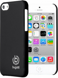 BUGATTI ΘΗΚΗ IPHONE 5C FACEPLATE CLIP ON COVER SILK BLACK BUGATTI