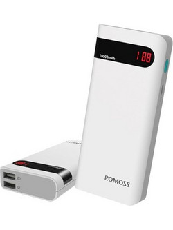 Romoss Sense 4P Power Bank 10400mAh με 2 Θύρες USB-A White