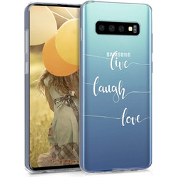 KW Back Cover Silicone Live Laugh Love (Galaxy S10)