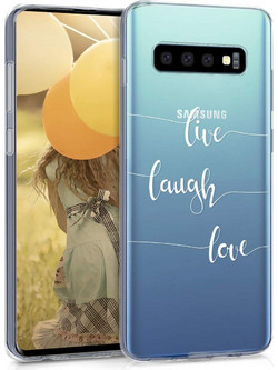 KW Back Cover Silicone Live Laugh Love (Galaxy S10)