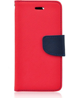 Θήκη OEM Fancy Book για Apple iphone 5, 5s Flip Cover Red Navy