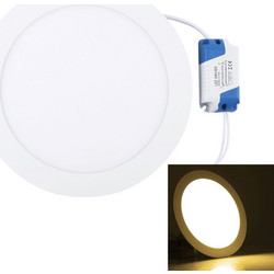 15W 19.6cm Round Panel Light Lamp with LED Driver, 75 LED SMD 2835, AC 85-265V, Cutout Size: 17.5cm (OEM)