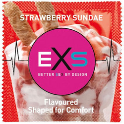 EXS Strawberry Sundae Προφυλακτικό με Γεύση & Λιπαντικό 1τμχ