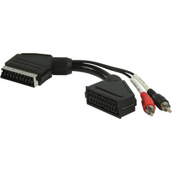 Καλώδιο Scart θηλ. σε 2x RCA και Scart Αρσ. 0.20m