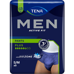 Tena Men Active Fit Pants Plus Medium Πάνες Βρακάκι Ακράτειας 5.5 Σταγόνες 9τμχ