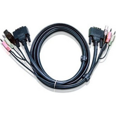 ATEN 2L-7D02UD USB DVI-D Dual Link KVM Cable 1.8m (2L-7D02UD)