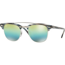 Ray-Ban RB3816 1239/I2 Ανδρικά Γυαλιά Ηλίου Τετράγωνα Κοκάλινα Μεταλλικά Μαύρα με Πολύχρωμο Καθρέπτη Φακό