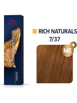 Wella Koleston Perfect Me+ Rich Naturals 7/37 Ξανθό Χρυσό Καφέ Μόνιμη Βαφή Μαλλιών 60ml