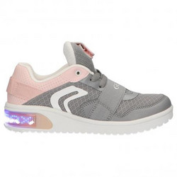 Geox Xled Παιδικά Sneakers με Φωτάκια Γκρι J928DA014BUC1F8W