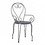 HomeMarkt Amore Πολυθρόνα Κήπου Φερ Φορζέ Μεταλλική Γκρι HM5008.11
