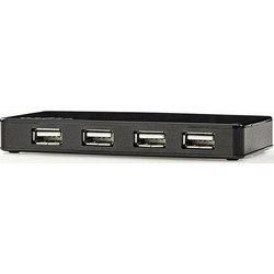Nedis UHUBU2730BK USB Hub 2.0 USB-A με 7 Θύρες USB-A & Εξωτερική Παροχή Ρεύματος
