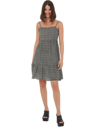 Funky Buddha Mini Καλοκαιρινό Καθημερινό Φόρεμα Μαύρο FBL005-119-13