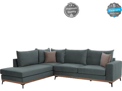 HomeMarkt Mesina Γωνιακός Καναπές Αριστερή Γωνία Πράσινος 290x235x94cm HM3253.07L