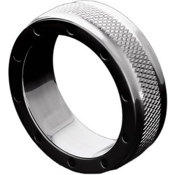 Shots Cool & Knurl Metal Cock Ring 15x45mm