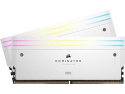 Corsair Dominator Titanium RGB 32GB (2X16GB) DDR5 RAM 6400MHz C32 White
