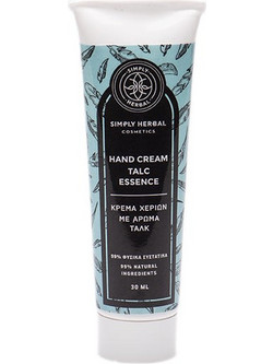 Simply Herbal Talc Ενυδατική Κρέμα Χεριών 30ml